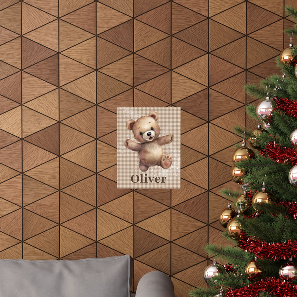 Personalized Teddy Bear Nursery Poster