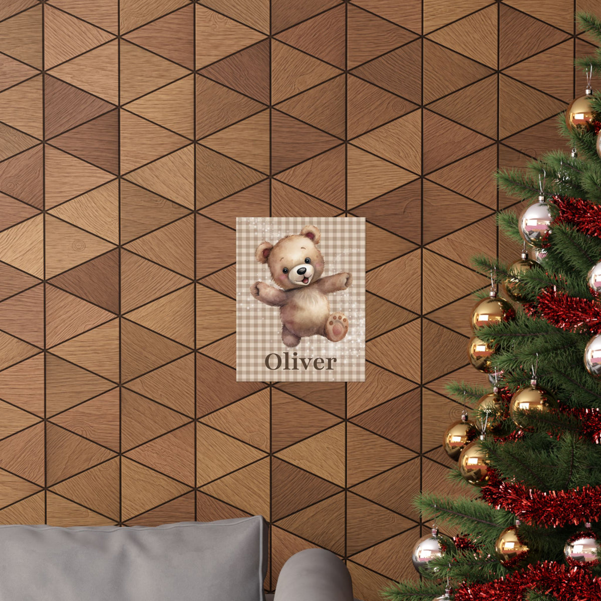 Personalized Teddy Bear Nursery Poster