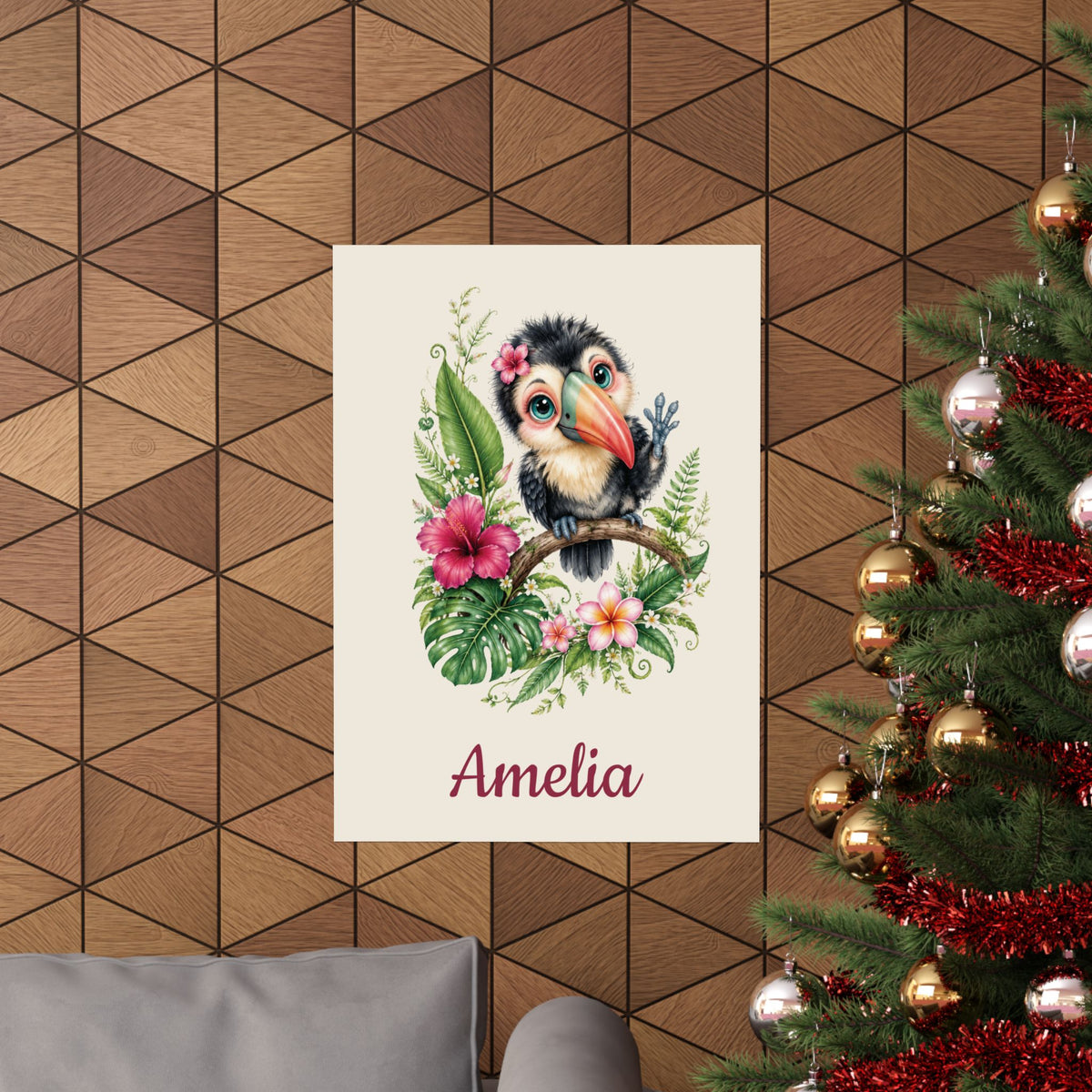 Personalized Toucan Nursery Poster