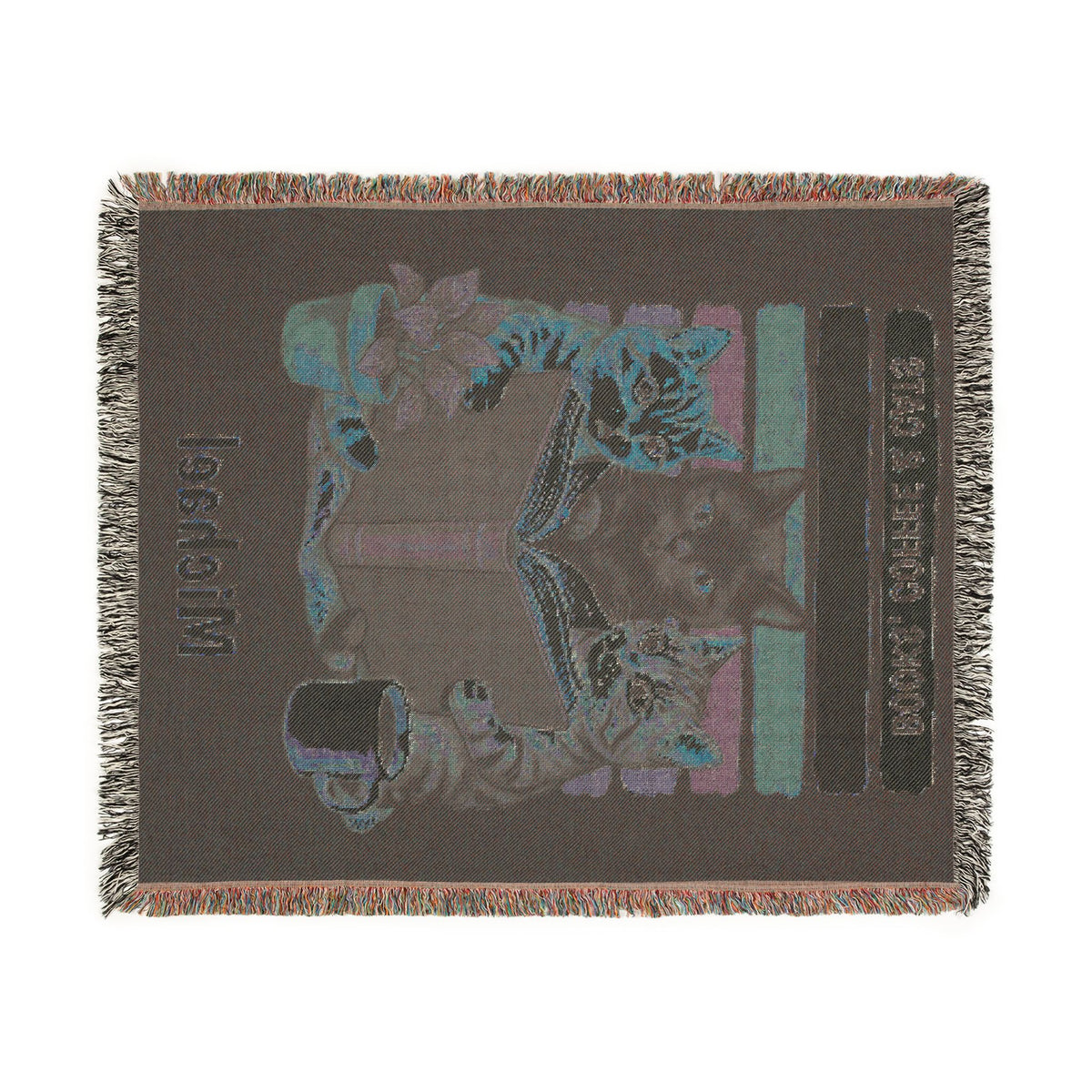 Personalized Books, Coffee & Cats Blanket