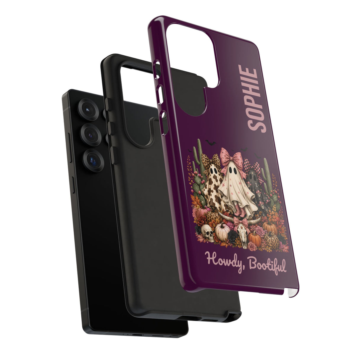 Personalized Howdy Bootiful Western Ghost Phone Case