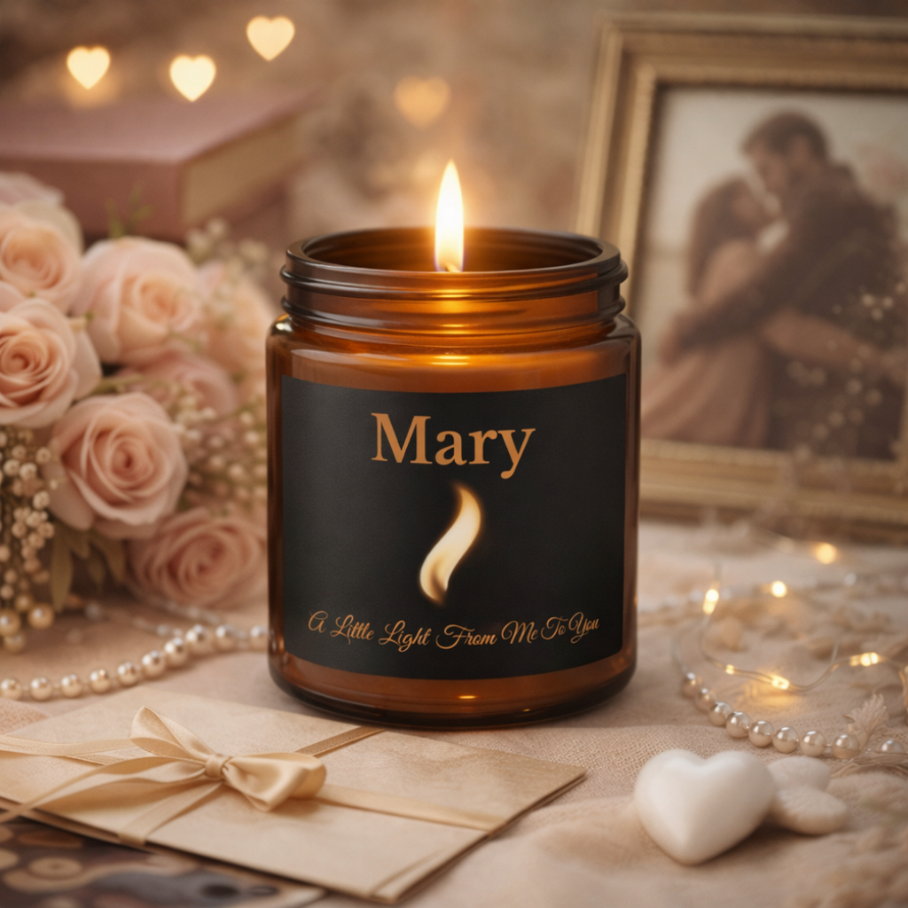 Available scent variants for the personalised soy candle