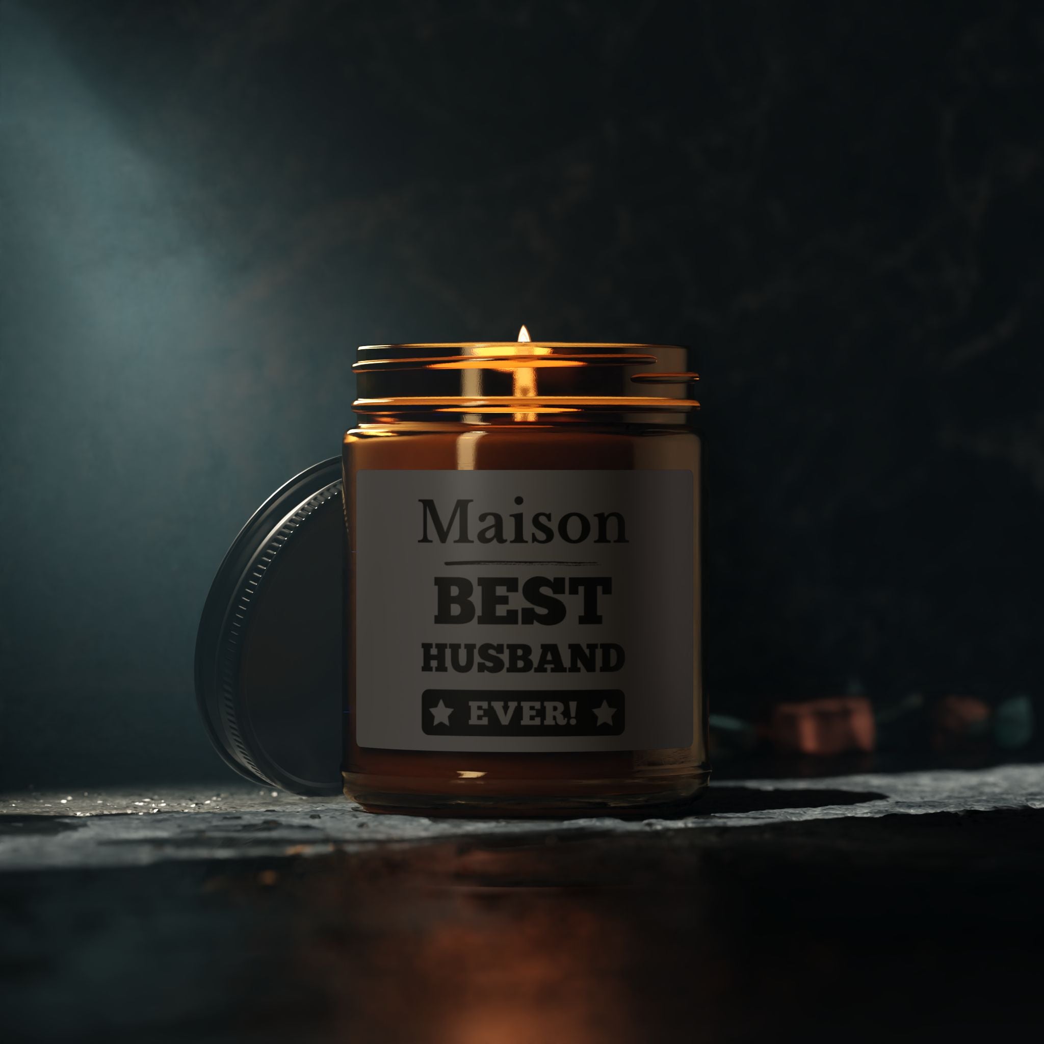 Best Husband Ever personalised candle extra lifestyle – anniversary or Valentine's gift
