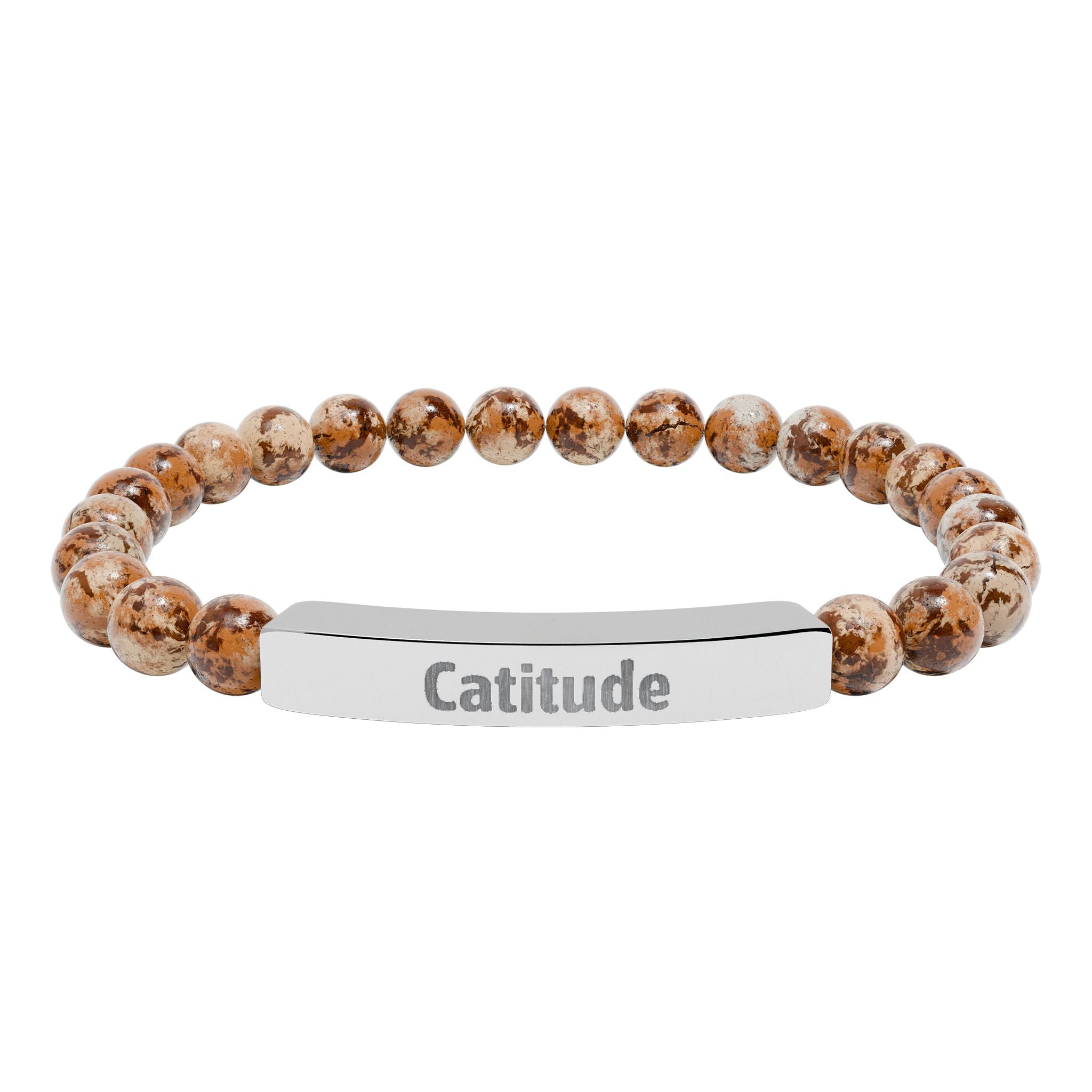 Catitude bracelet shown in its white gloss jewelry box