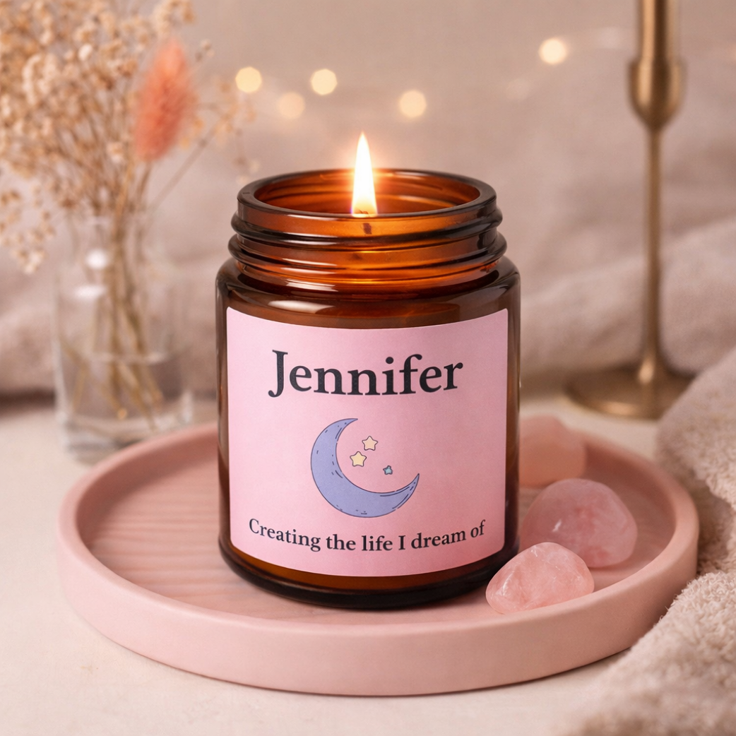 Available scent variants for the personalised soy candle