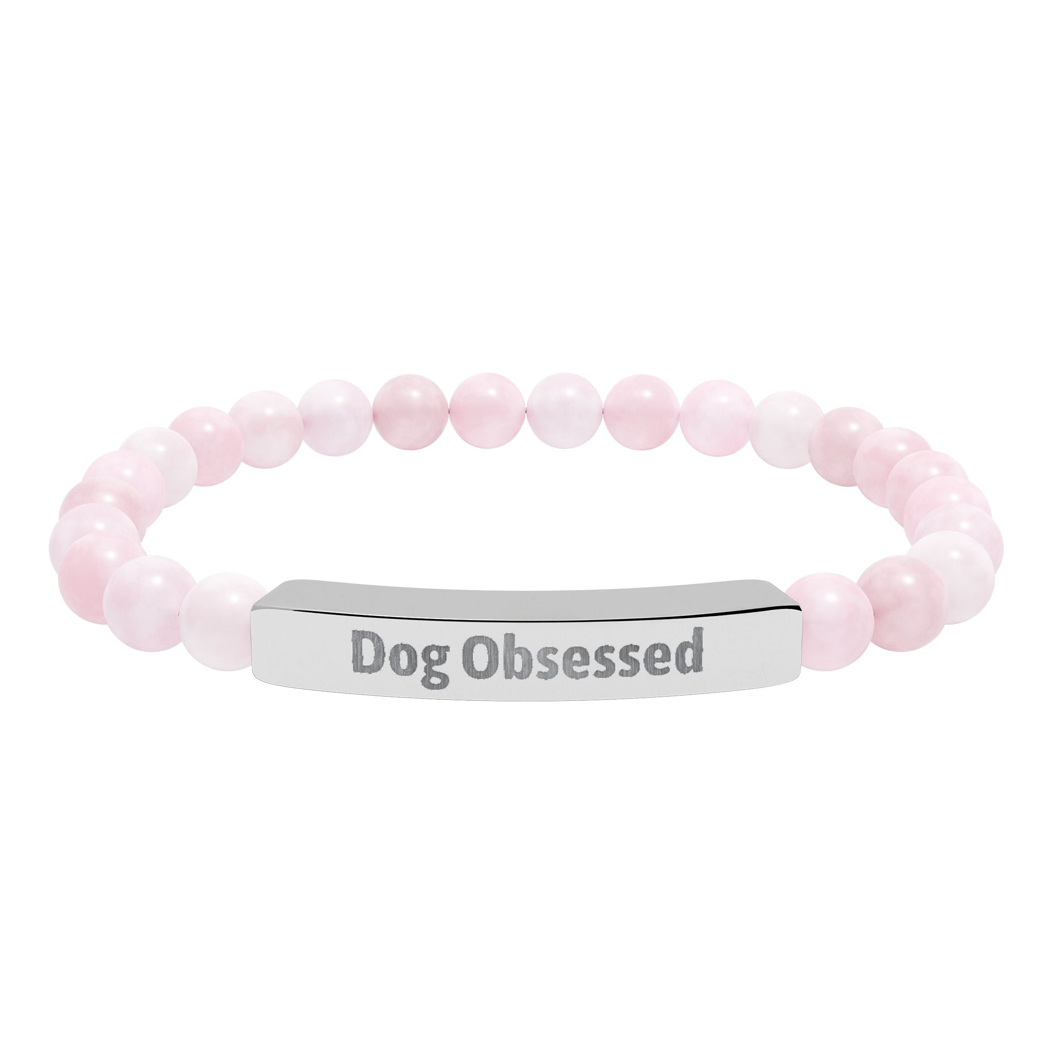 Available stone bead color options for the engraved bracelet