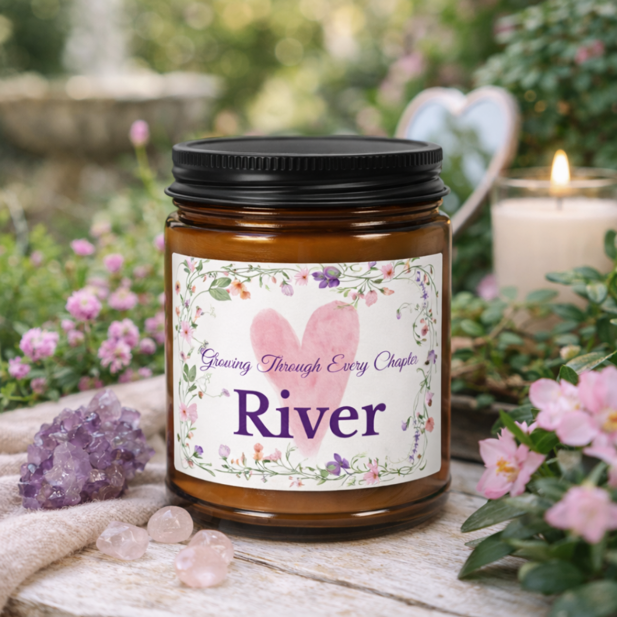 Personalised milestone candle lifestyle shot – graduation or birthday gift for her
