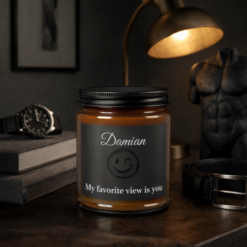 My Favorite View Is You candle scent and size options overview