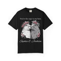 Personalized capybara couple t-shirt with two custom names