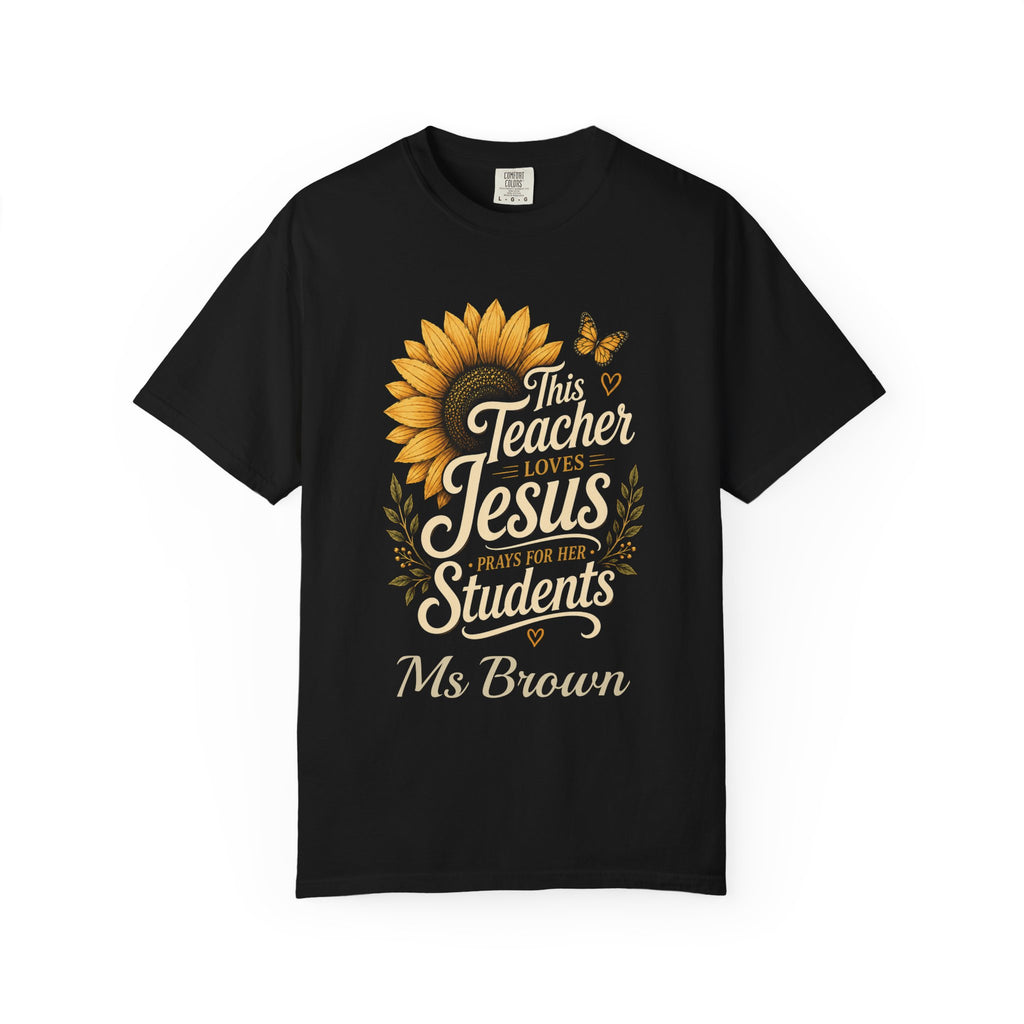 Christian teacher gift tee available in multiple colors and sizes S to 4XL