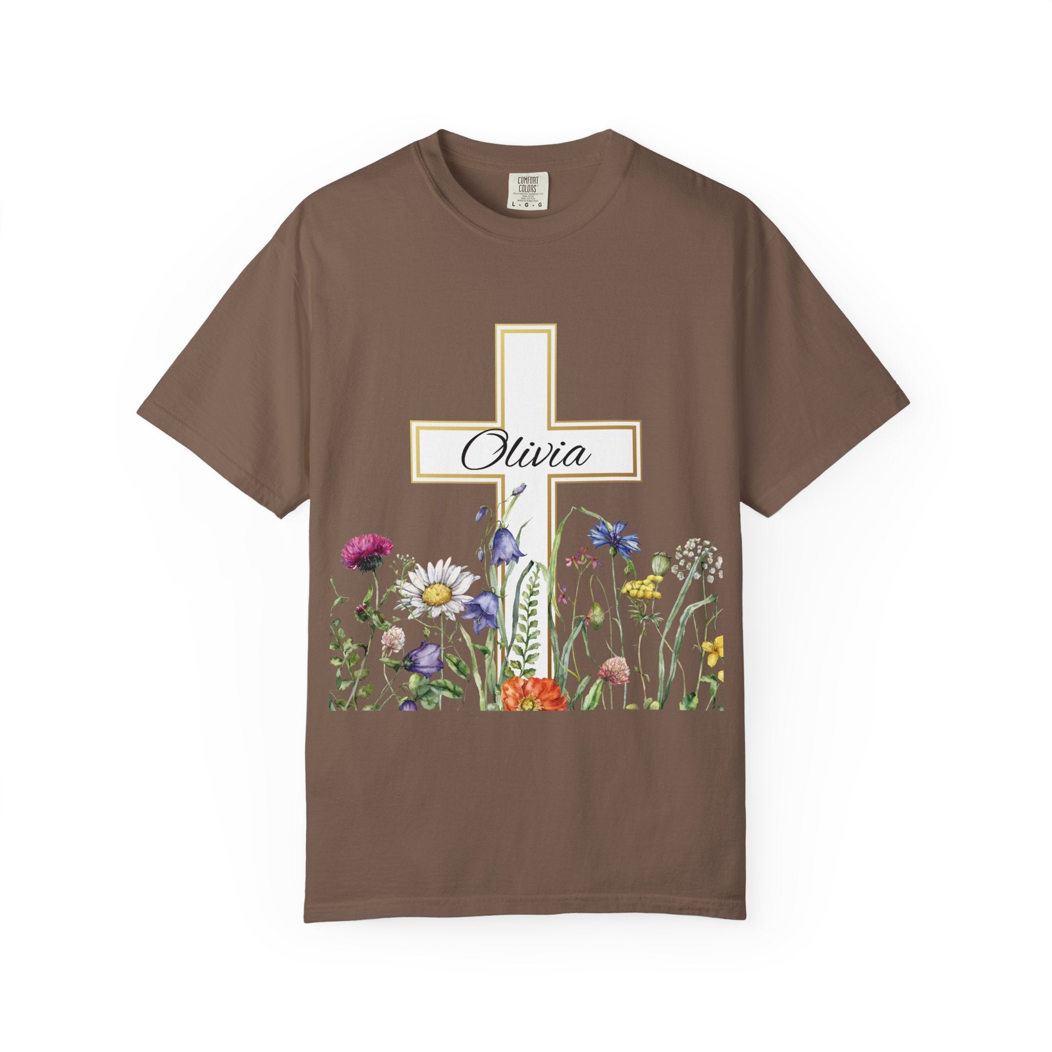 Cross christening gift tee available in multiple colors and sizes S to 4XL