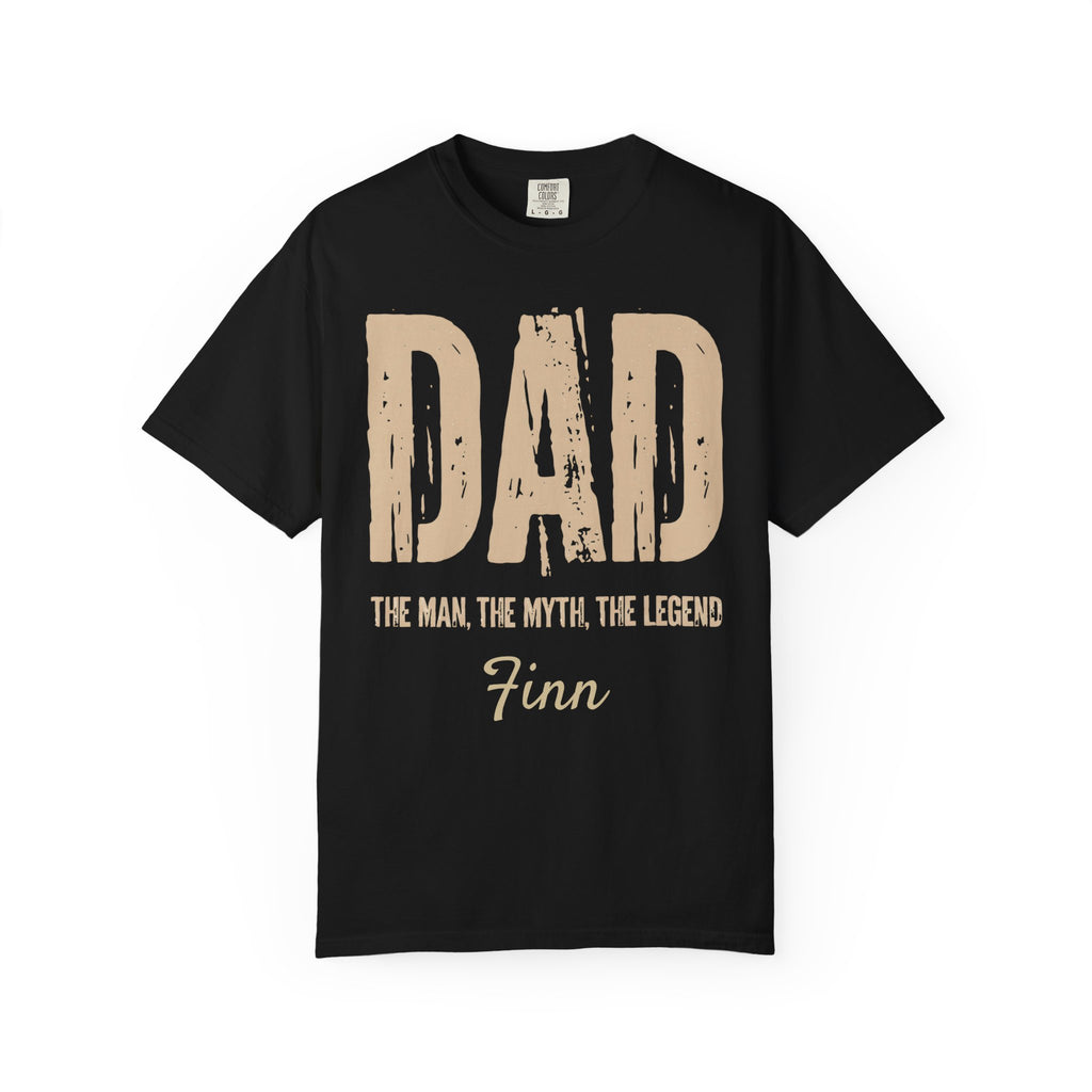 Personalized Dad t-shirt with distressed Man Myth Legend design