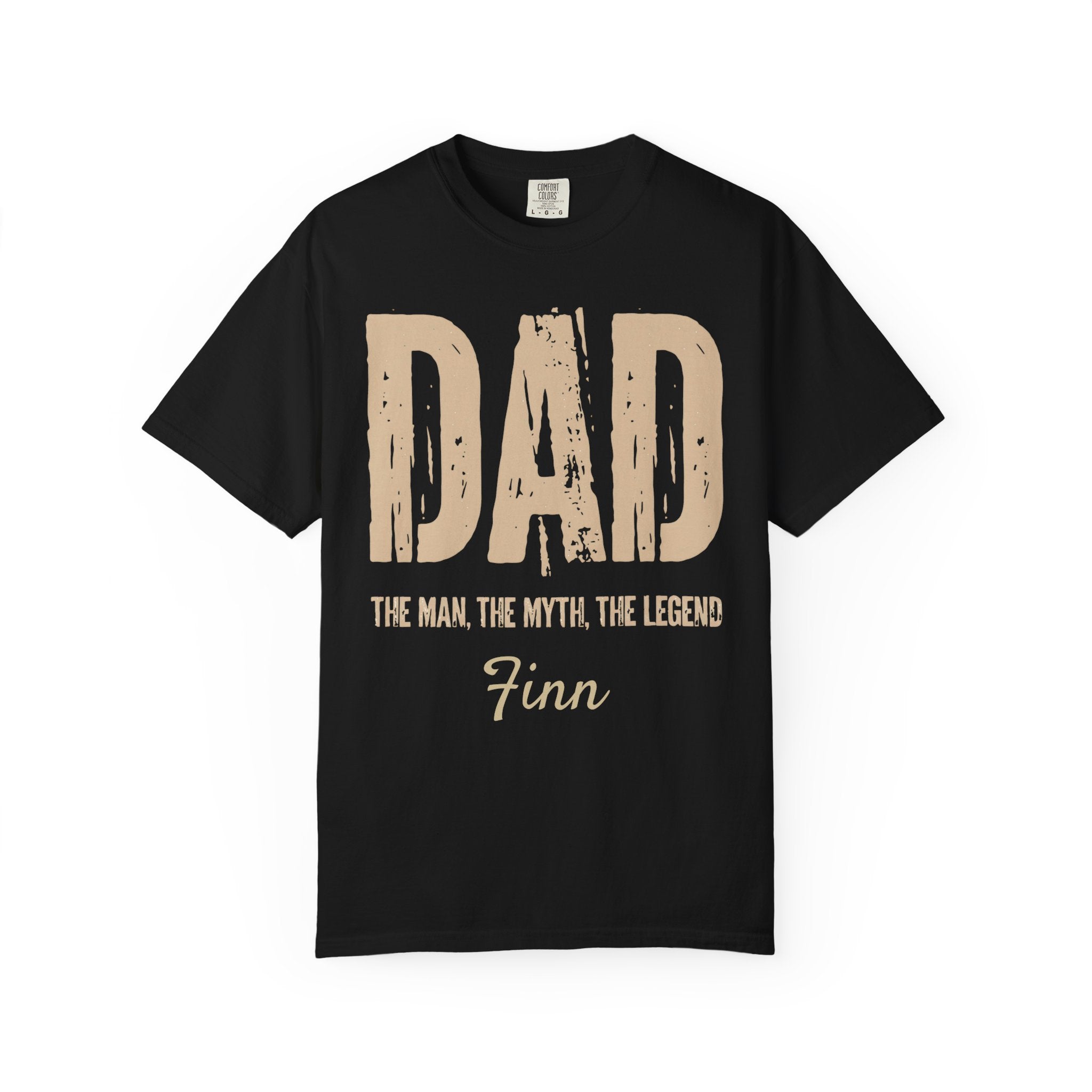 Personalized Dad t-shirt with distressed Man Myth Legend design