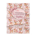 Personalized You Are So Deerly Loved fleece baby blanket with name