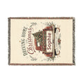 Personalized Driving Home for Christmas woven throw blanket with name