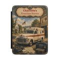 Personalized vintage Frontline Stories ambulance Kindle case with name