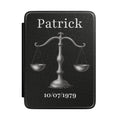 Personalized Libra zodiac Kindle case with constellation design, name and birth date