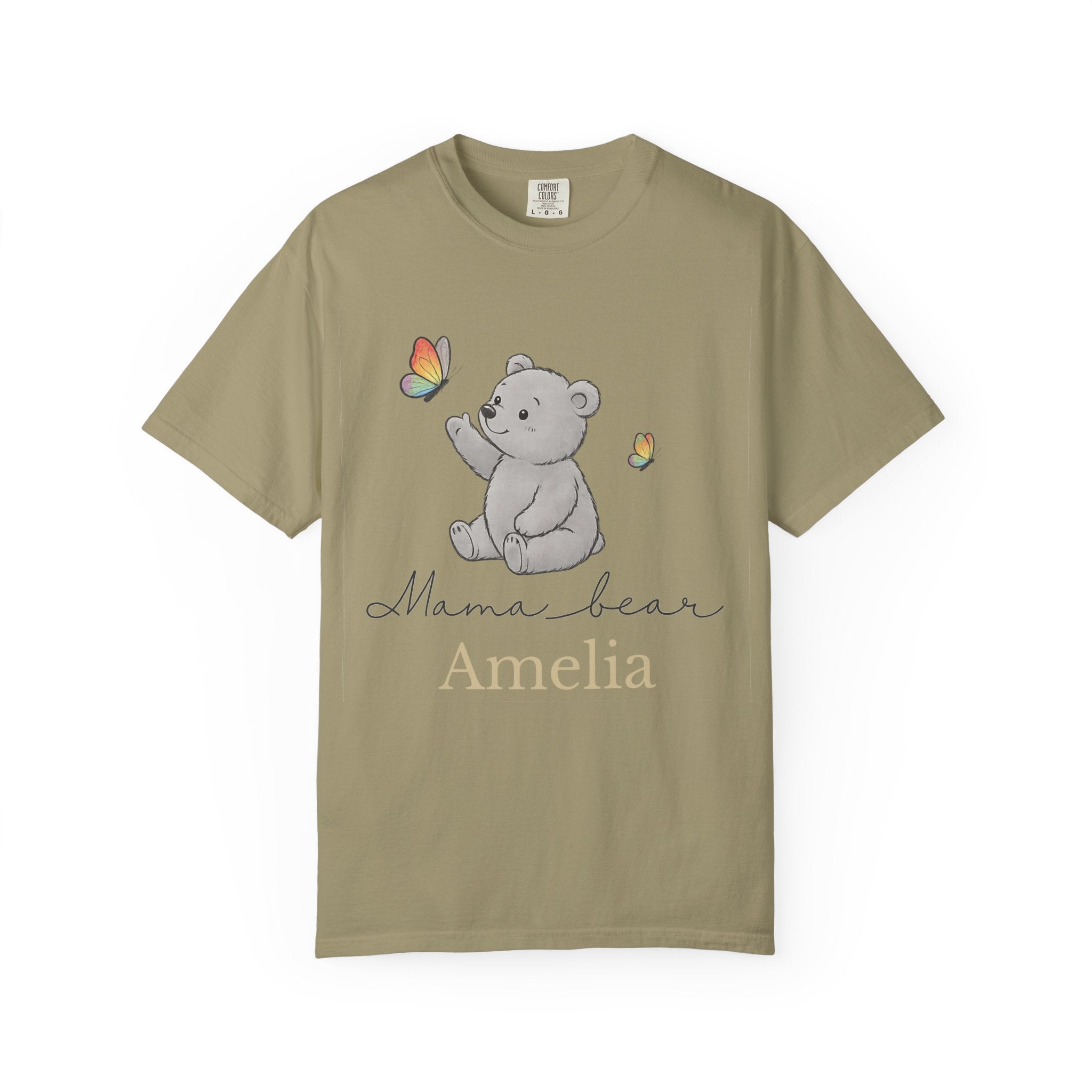 Mama Bear rainbow mom gift tee available in multiple colors and sizes S to 4XL