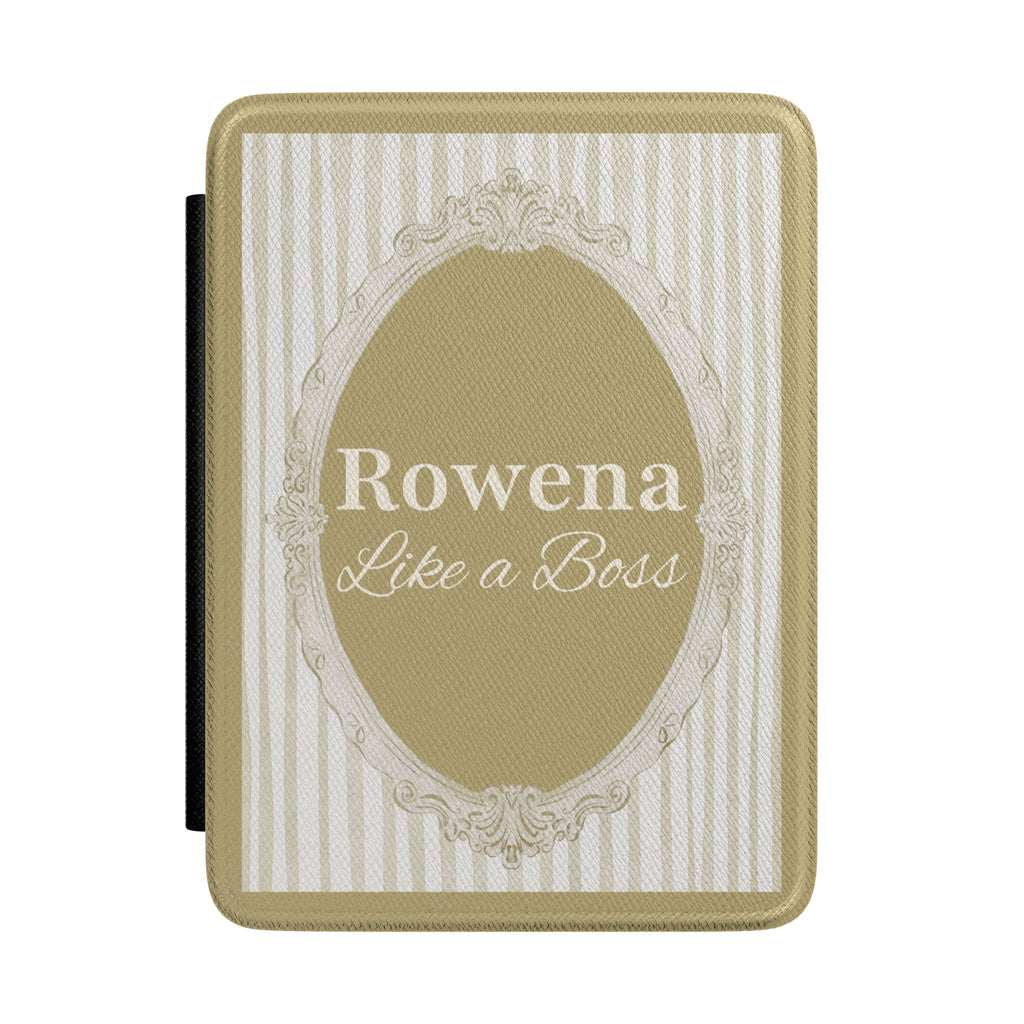 Personalized mirror frame Kindle case with custom name