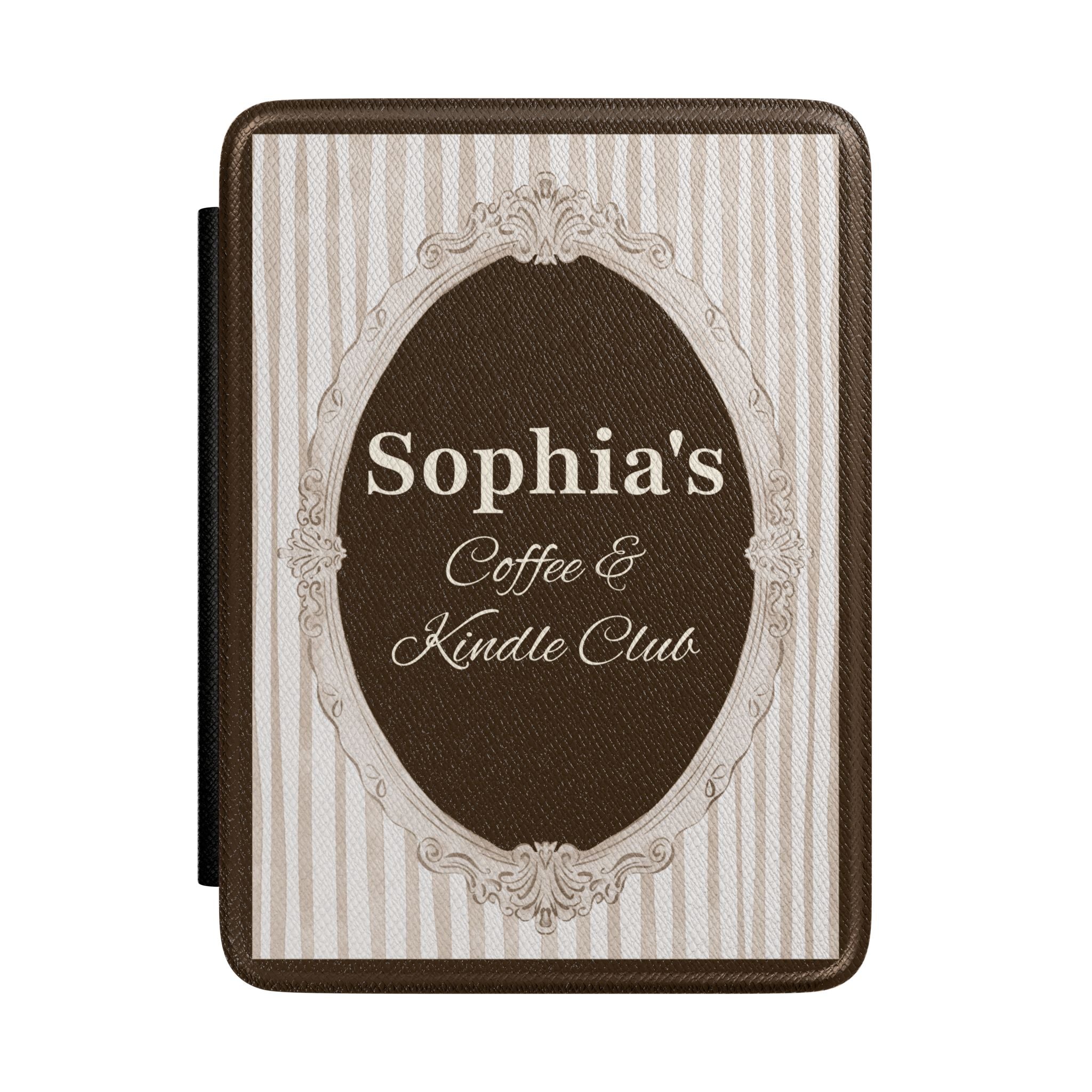 Personalized mirror frame Kindle case with custom name