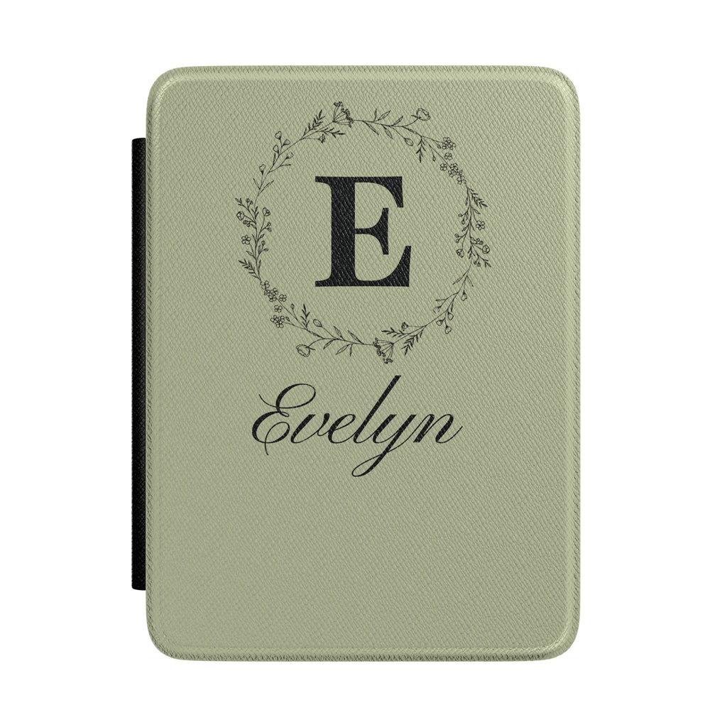 Personalized monogram Kindle case with custom initial and name