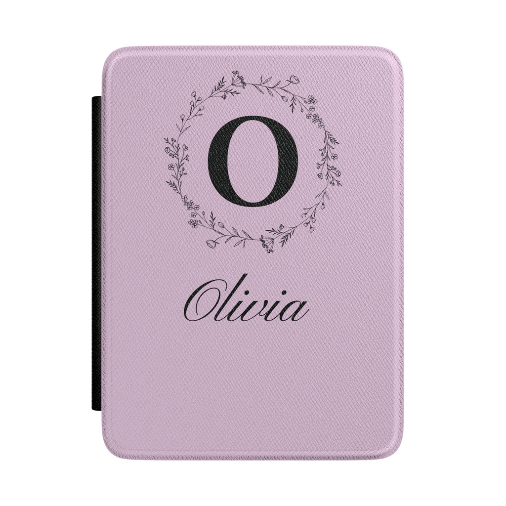 Personalized monogram Kindle case with custom initial and name
