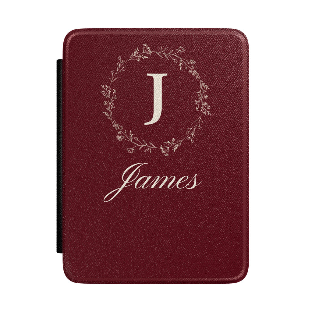 Personalized monogram Kindle case with custom initial and name