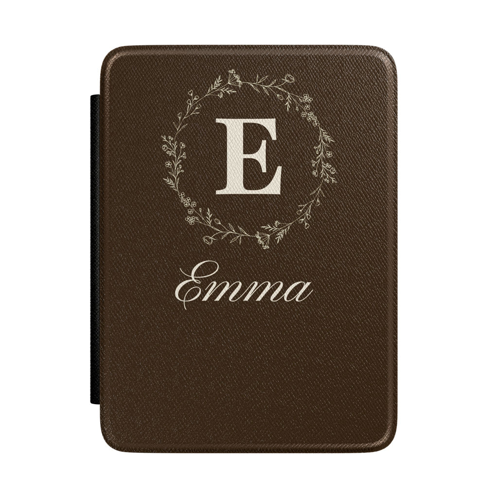 Personalized monogram Kindle case with custom initial and name
