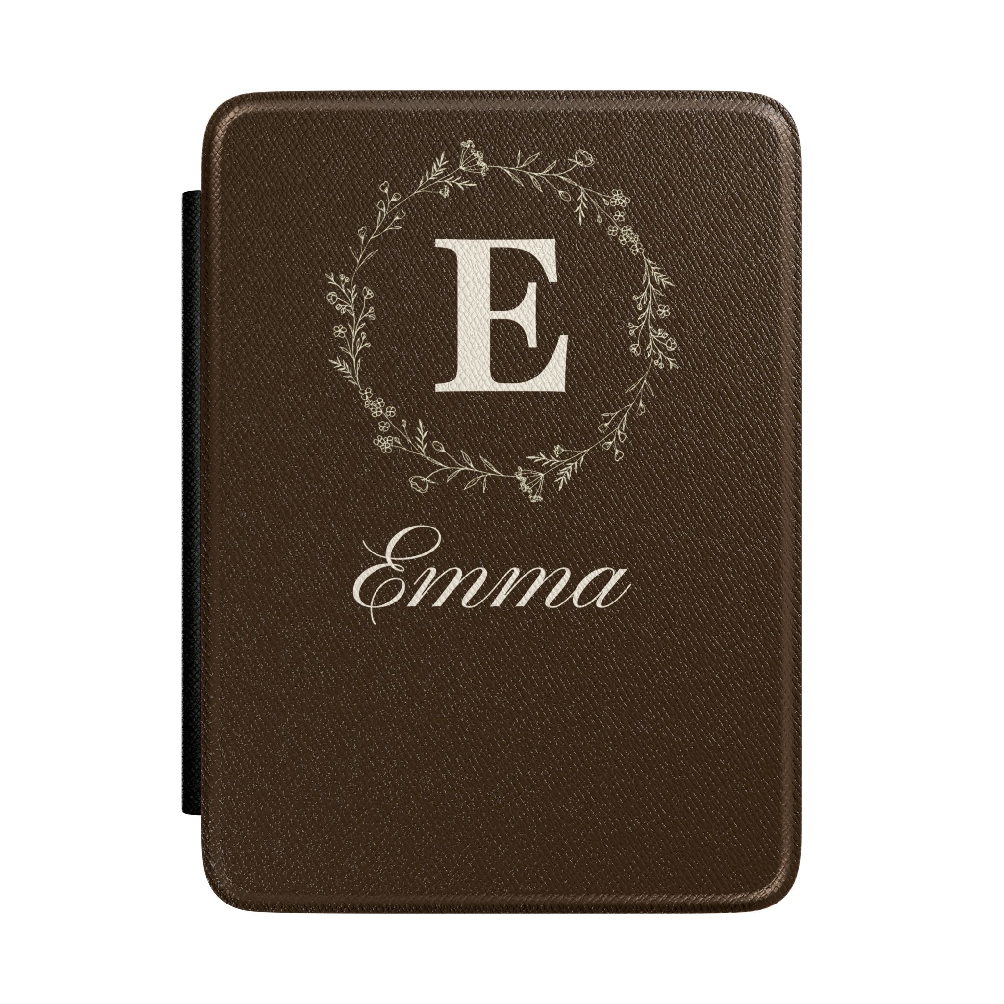 Personalized monogram Kindle case with custom initial and name