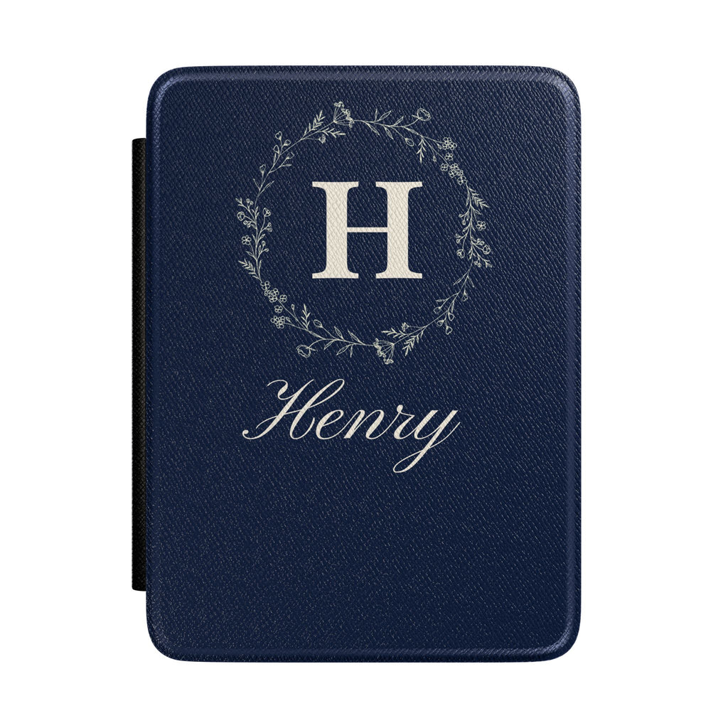 Personalized monogram Kindle case with custom initial and name