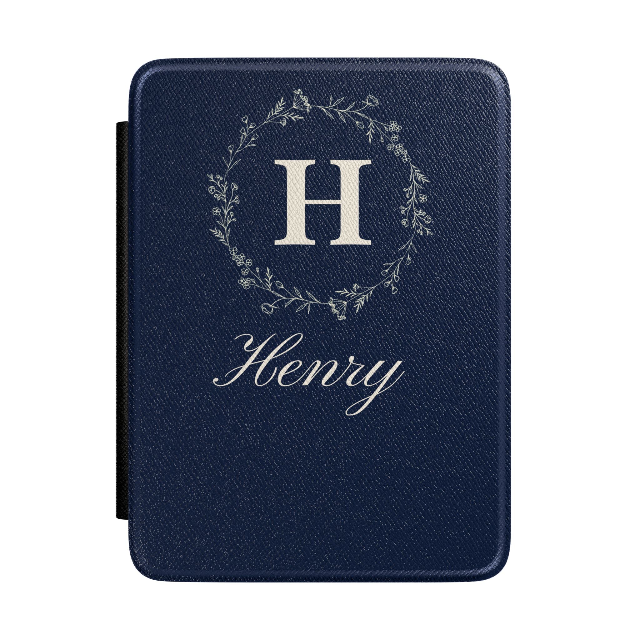 Personalized monogram Kindle case with custom initial and name
