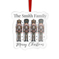 Personalized nutcracker family acrylic ornament with family name