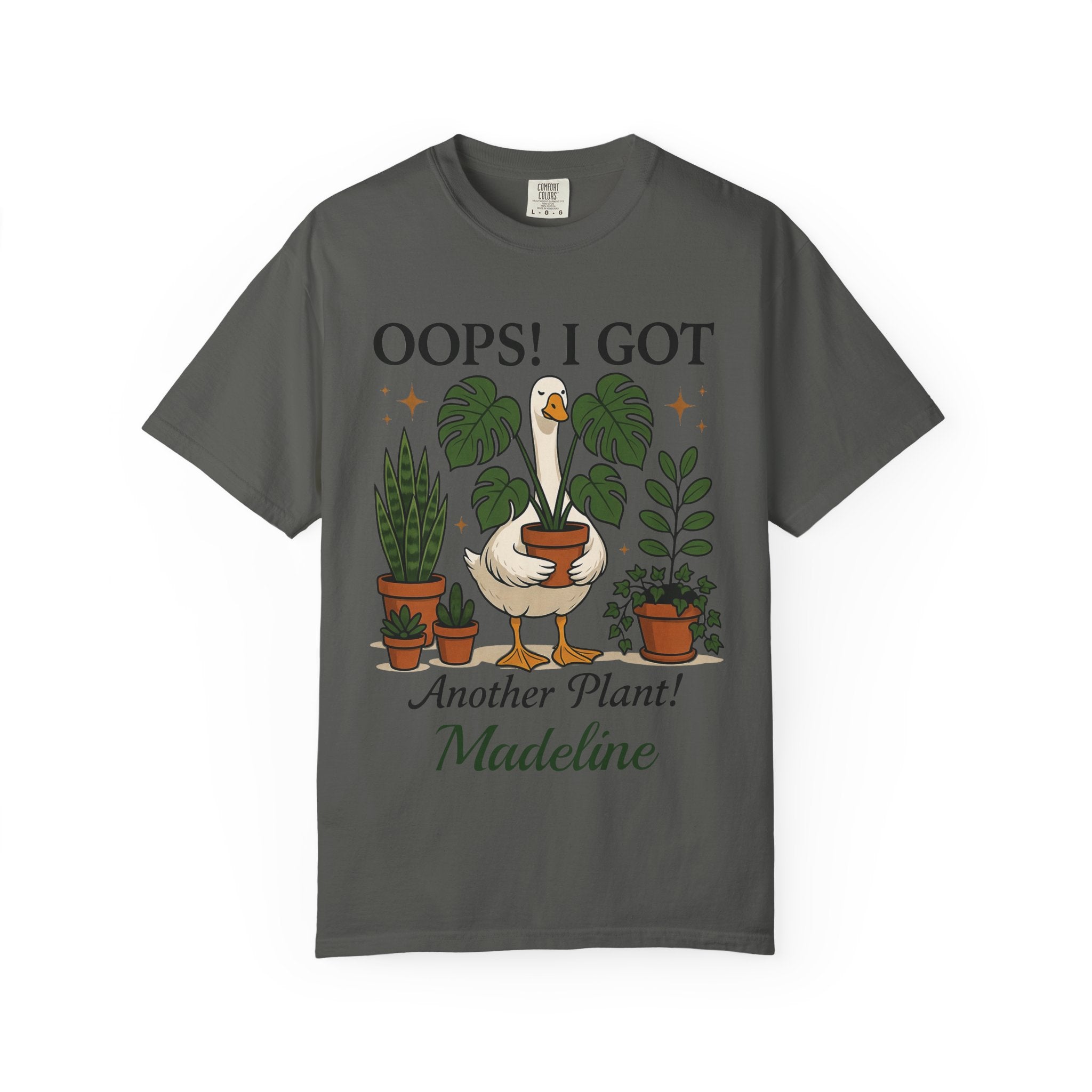 Personalized goose plant lover t-shirt with custom name