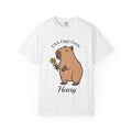 Capybara lover t-shirt flat lay with custom name
