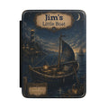 Personalized vintage little boat scene Kindle case with name
