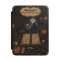 Personalized vintage haunted library Kindle case with name