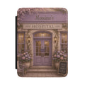Personalized vintage hospital scene Kindle case with name for nurses