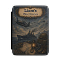 Personalized vintage War Stories military plane Kindle case with name