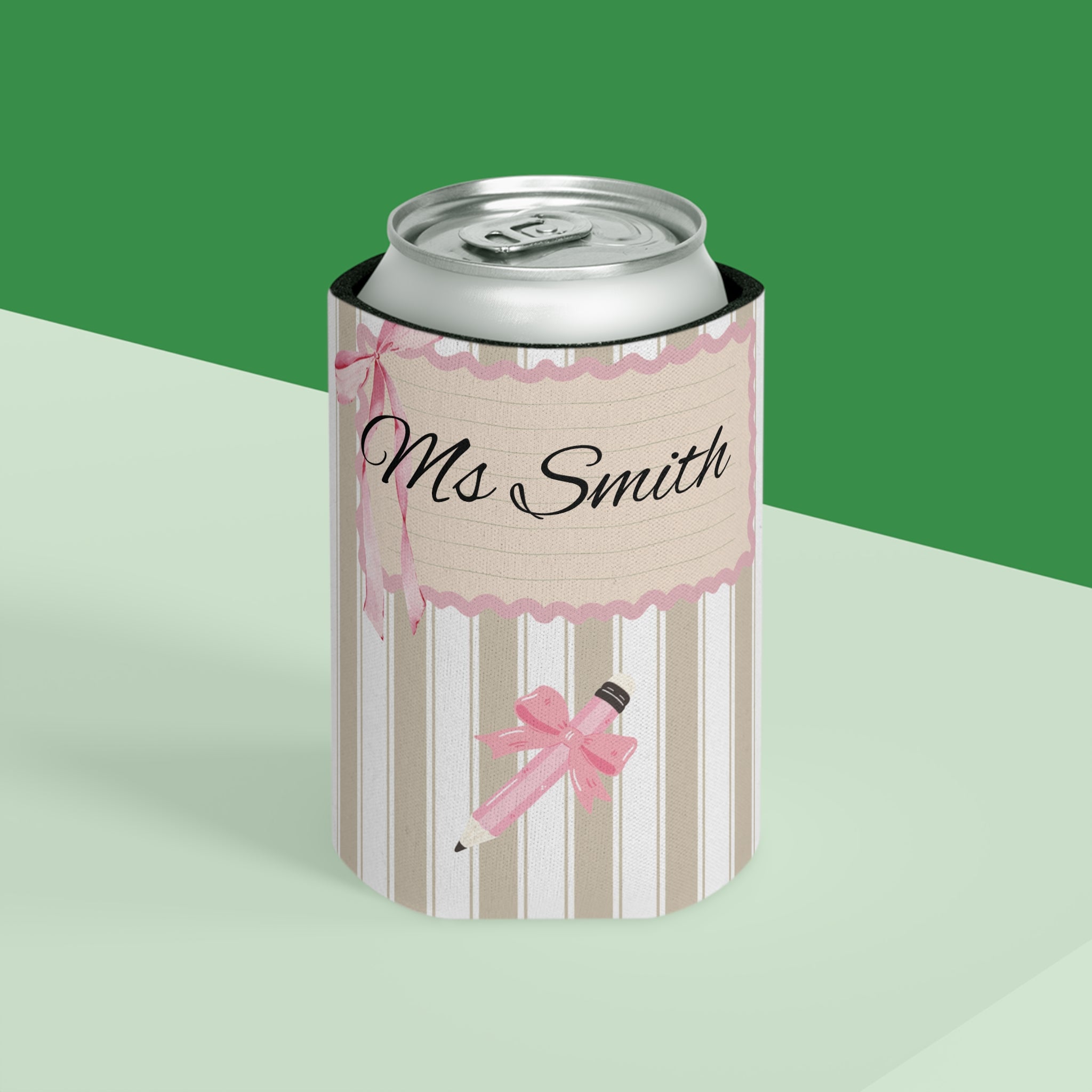Size and fit chart for the personalised can cooler