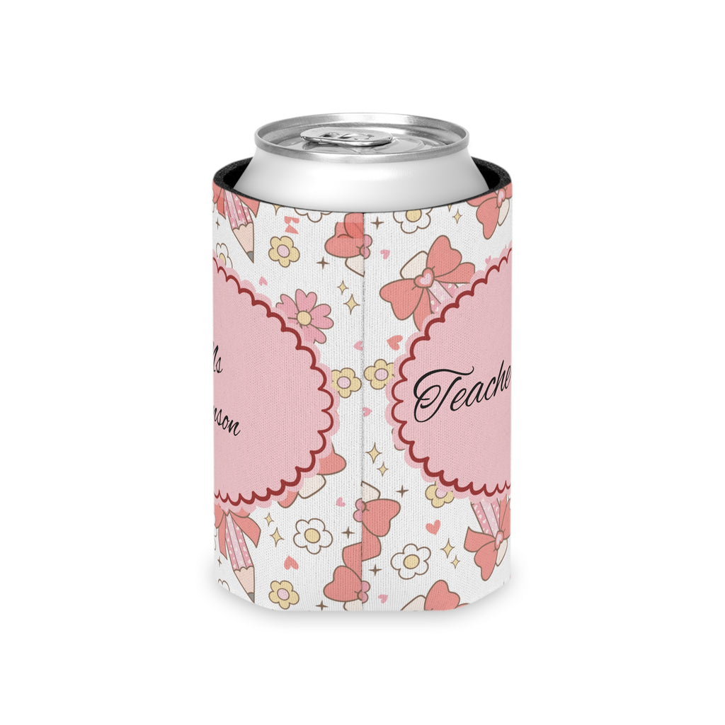 Personalised can cooler shown fitted on a regular can