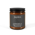 Personalised Father's Day candle – A Guiding Light Thank You Dad, charcoal label with father and child